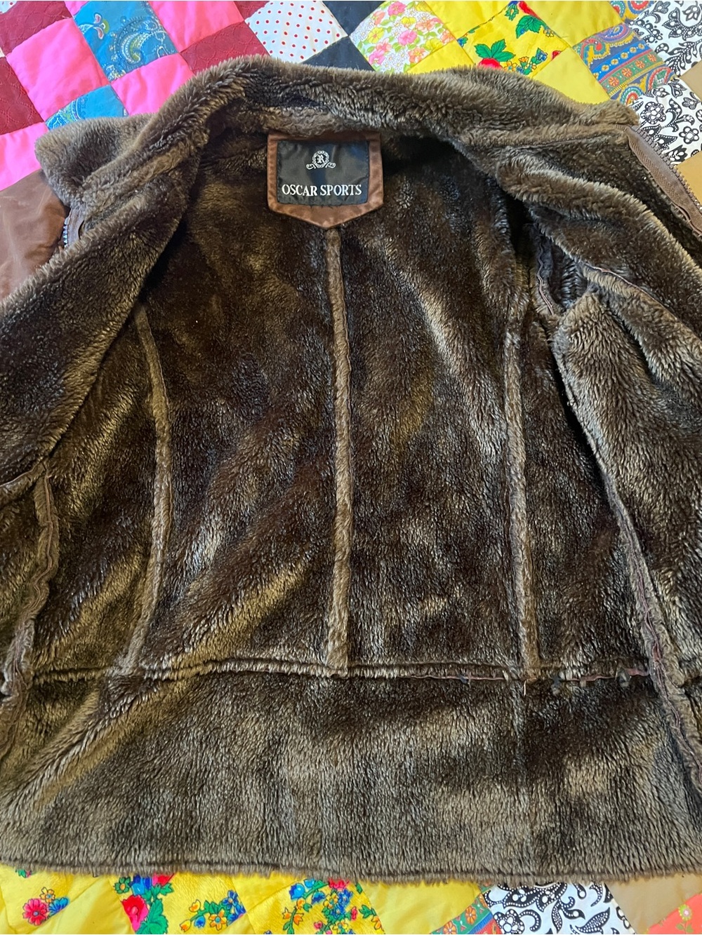 Vintage Brown Velvet Fur Lined Jacket Small - Picture 6 of 9